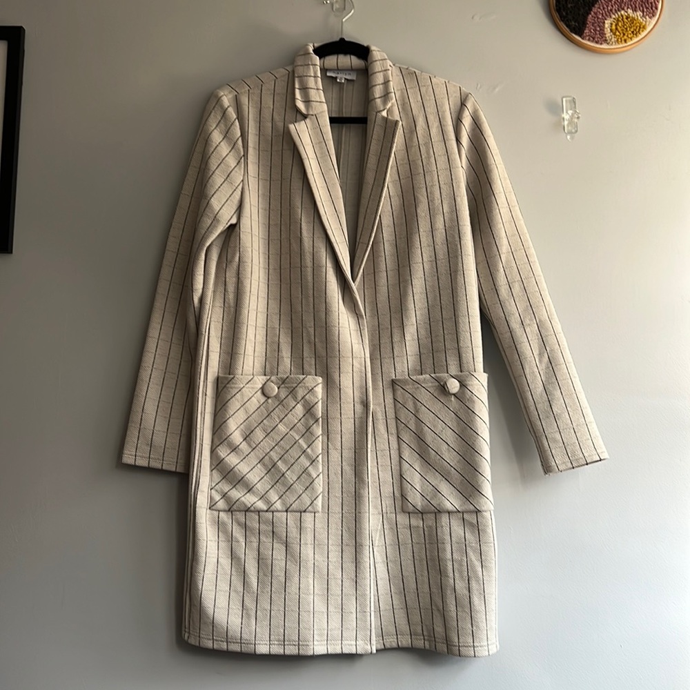 Long striped blazer
